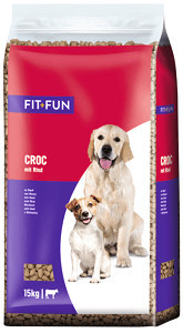 Fit+Fun Croc Hrană uscată pentru câini adulți, cu vită 15 kg
