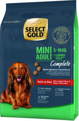 Select Gold Mini Hrană uscată pentru câini adulți, cu vită 1 kg