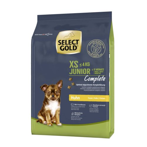 Select Gold Complete XS Hrană uscată pentru câini juniori, cu pui 1 kg