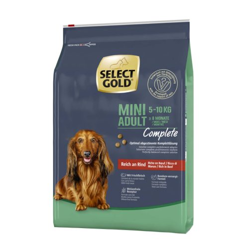 Select Gold Mini Hrană uscată pentru câini adulți, cu vită 4 kg