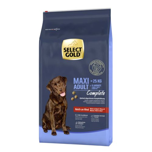 Select Gold Maxi Hrană uscată pentru câini adulți, cu vită 12 kg