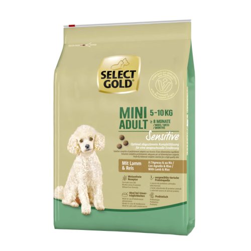 Select Gold Sensitive Hrană uscată pentru câini de talie mică, cu miel 4kg