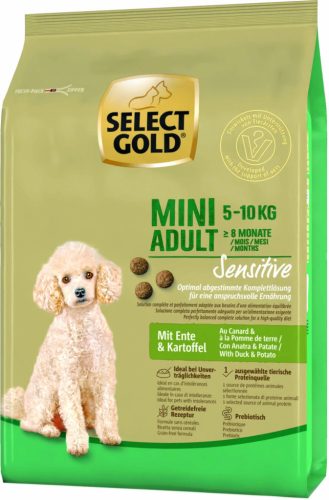 Select Gold Sensitive Mini Hrană uscată pentru câini, cu rață 1 kg