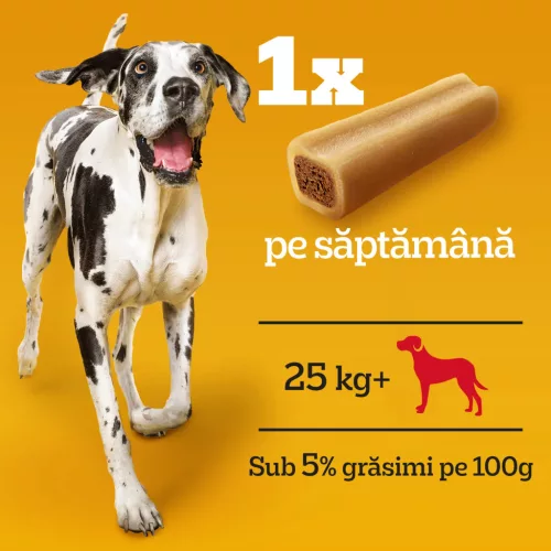 Pedigree Jumbone batoane pentru câini de talie medie, cu aromă de vită și pasăre, 2 buc, 200 g