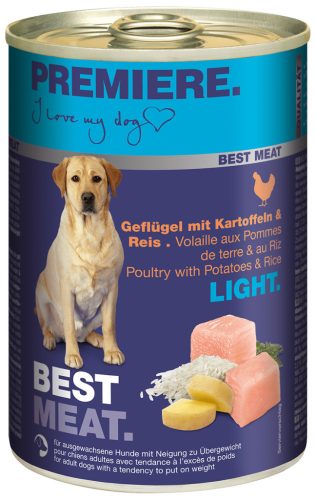 Premiere Best Meat Hrană ușoară pentru câini cu pasăre și orez 400 g