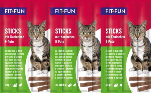 Fit+Fun Recompensă pentru pisici, cu iepure și curcan 50 g