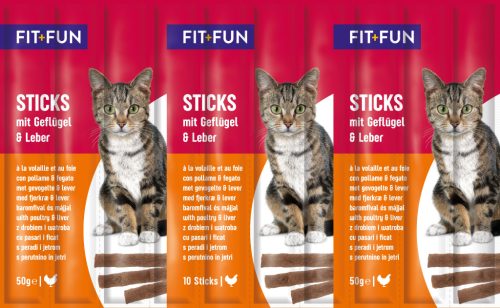 Fit+Fun Recompensă pentru pisici, cu pasăre și ficat 50 g
