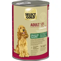   Select Gold Sensitive Hrană umedă pentru câini adulți, cu cerb și cartofi 400 g
