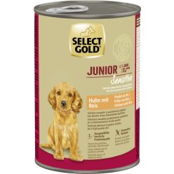   Select Gold Sensitive Hrană umedă pentru câini juniori cu pui și orez 400 g