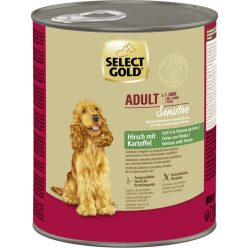   Select Gold Sensitive Hrană umedă pentru câini adulți cu carne de cerb și cartof 800 g
