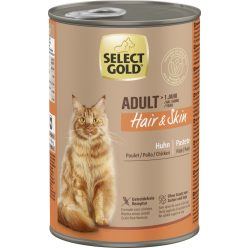   Select Gold Hair&Skin Hrană pentru pisici adulte, cu pui 400g