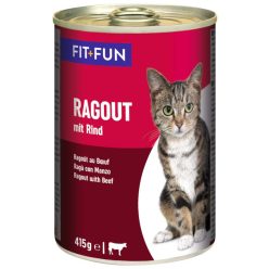   Fit+Fun Ragout Hrană umedă pentru pisici adulte, cu vită 415 g
