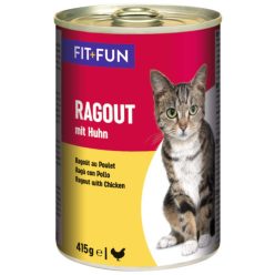   Fit+Fun Ragout Hrană umedă pentru pisici adulte, cu pui 415 g