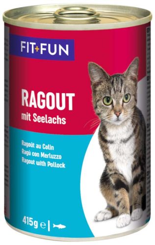 Fit+Fun Ragout Hrană umedă pentru pisici adulte, cu pește 415 g