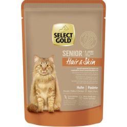   Select Gold Hair&Skin Pliculețe pentru pisici senioare, cu pui 85 g