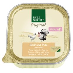   Real Nature Original Hrană pentru pisici, cu pui și curcan 100g