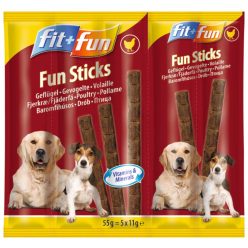 Fit+Fun Sticks Recompensă pentru câini cu pui 55 g