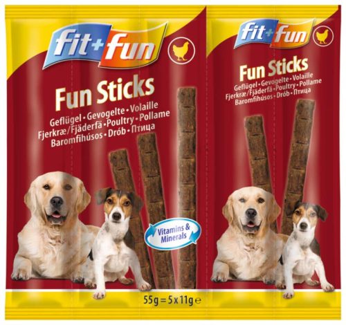 Fit+Fun Sticks Recompensă pentru câini cu pui 55 g