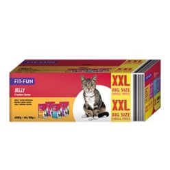   Fit+Fun Jelly Multipack XXL Hrană umedă pentru pisici în jeleu 44 x 100 g