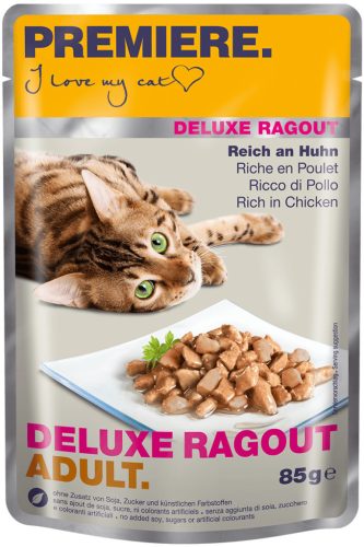 Premiere Deluxe Ragout Hrană pentru pisici adulte cu pui 85 g