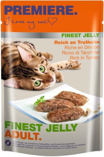 Premiere Finest Jelly Hrană pentru pisici adulte cu curcan 85 g