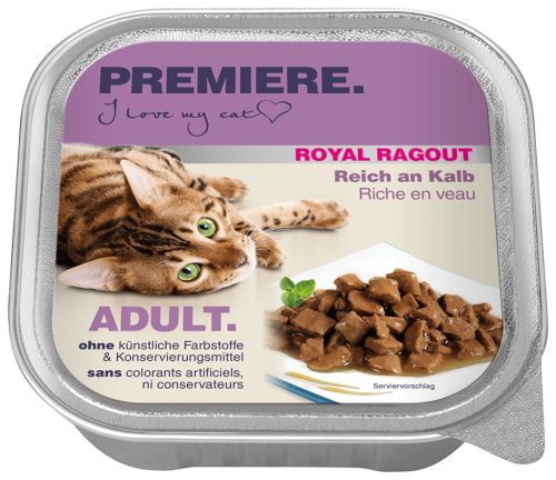 Premiere Royal Ragout Hrană pentru pisici adulte cu carne de vițel 100 g