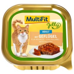 MultiFit Jelly Hrană pentru pisici adulte, cu pasăre 100g