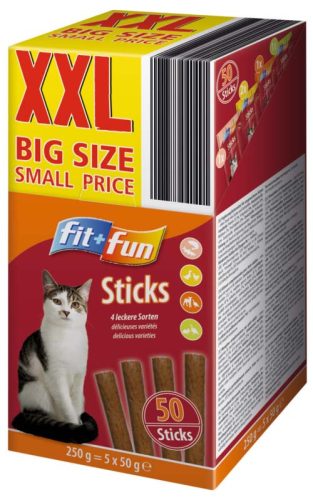 Fit+Fun Sticks XXL Recompensă pentru pisici, mix 5x50g