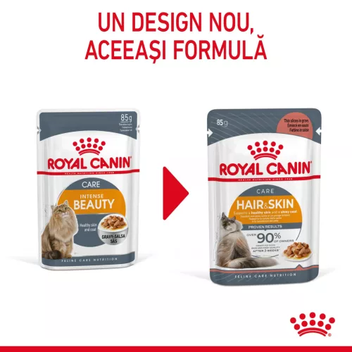 Royal Canin Hair & Skin Pliculețe pentru pisici 85 g