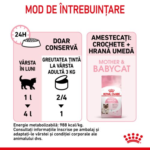 Royal Canin Mother & BabyCat Hrană umedă pentru pisici, mama și puiul 400 g