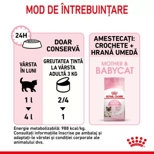 Royal Canin Mother & BabyCat Hrană uscată pentru pisici, mama și puiul 400 g