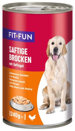 Fit+Fun Ragout Hrană umedă pentru câini adulți, cu pui 1240 g