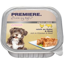   Premiere Petit Hrană umedă pentru câini tineri, cu pui și vită 150 g