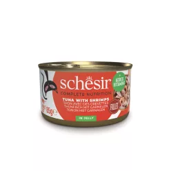   Schesir Hrană umedă pentru pisici cu ton și creveți 85 g 