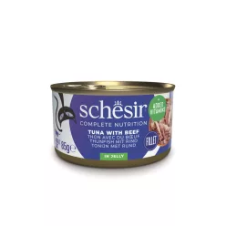   Schesir Hrană umedă completă pentru pisici adulte cu ton și vită în aspic 85 g