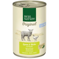   Real Nature Original Hrană pentru pisici, cu miel și pui 400g