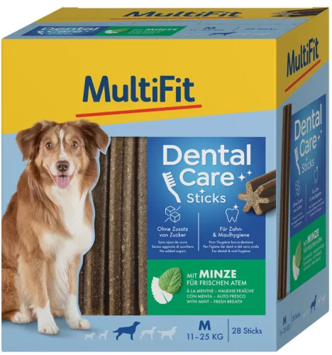 MultiFit DentalCare Recompense pentru câini adulți M 28 buc, 4x180g 