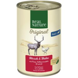   Real Nature Original Hrană pentru câini adulți, cu vânat și pasăre 400g
