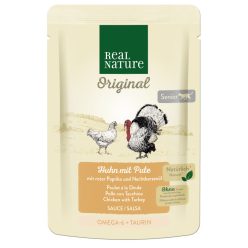   Real Nature Original Hrană pentru pisici senioare, cu pui și curcan 85 g