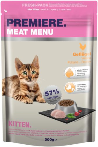 Premiere Hrană pentru puii de pisică cu pasăre 300 g
