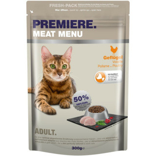 Premiere Meat Menu Hrană uscată pentru pisici adulte, cu pasăre 300 g