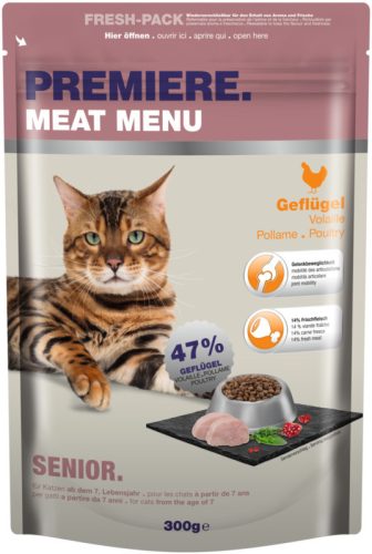 Premier Meat Menu Hrană uscată pentru pisici cu pasăre 300 g