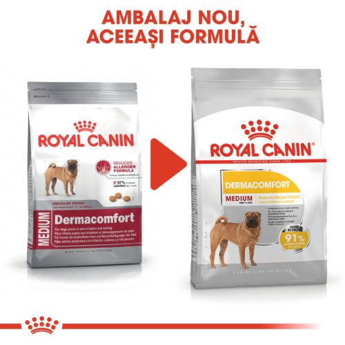 Royal Canin Medium Dermacomfort Hrană uscată pentru câini 3 kg