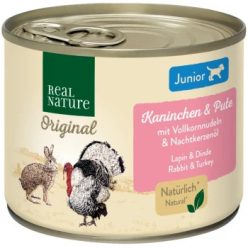   Real Nature Original Hrană pentru câini, cu iepure sălbatic și curcan 200g