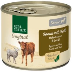   Real Nature Original Hrană umedă pentru câini seniori, cu miel și vițel 200 g