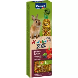   Vitakraft Kräcker Batoane pentru iepuri pitici cu fructe și legume XXL 2 buc.