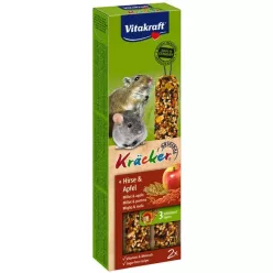   Vitakraft Kräcker Batoane crocante pentru rozătoare mici cu mei și măr 2 buc.
