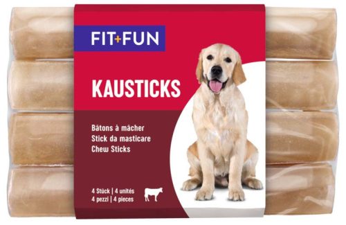 Fit+Fun Batoane de mestecat pentru câini, piele crudă de vită 130g