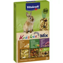   Vitakraft Kräcker Batoane crocante pentru iepuri pitici cu popcorn, legume și nuci 3 buc.
