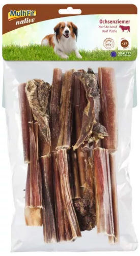 MultiFit Native Bulls Recompense pentru câini, cu carne de taur 12cm, 350g